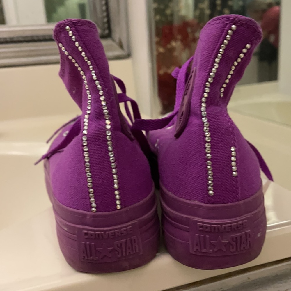 Custom Made All Stars Converse With Swarovski - image 4